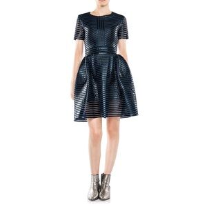 MAJE Roybridge Striped Mesh Dress